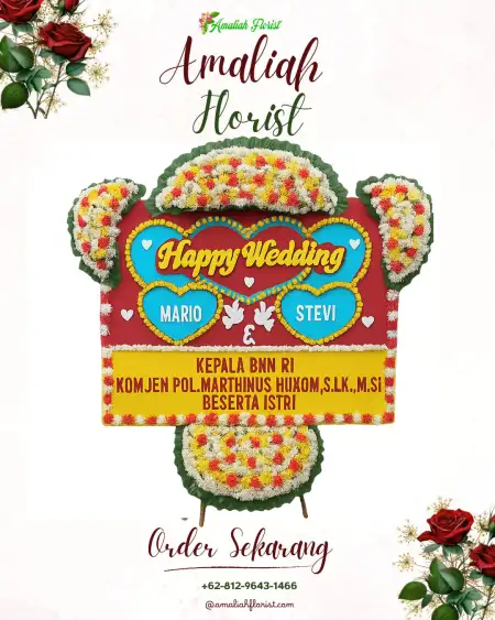 Papan Bunga Pernikahan Cengal